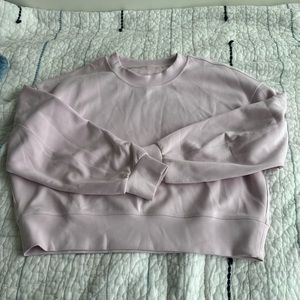 Lululemon Perfectly Oversized Cropped Crew in RARE Pink Color